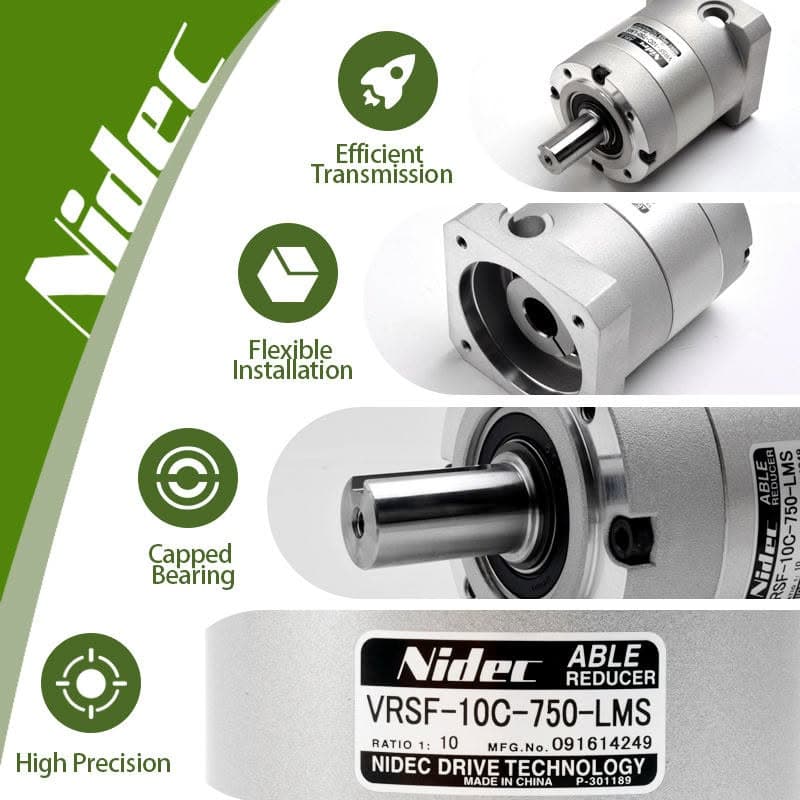 Nidec Shimpo VRSF-10C-750-LMS Planetary Gearbox – 10:1 Precision Servo Reducer