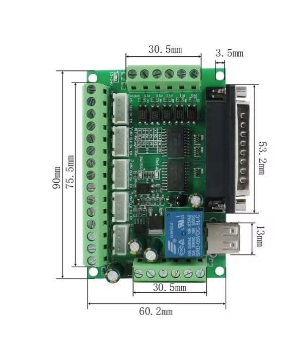 Mach3 5 Axis CNC Breakout Board – High-Performance Interface Controller for CNC Machines