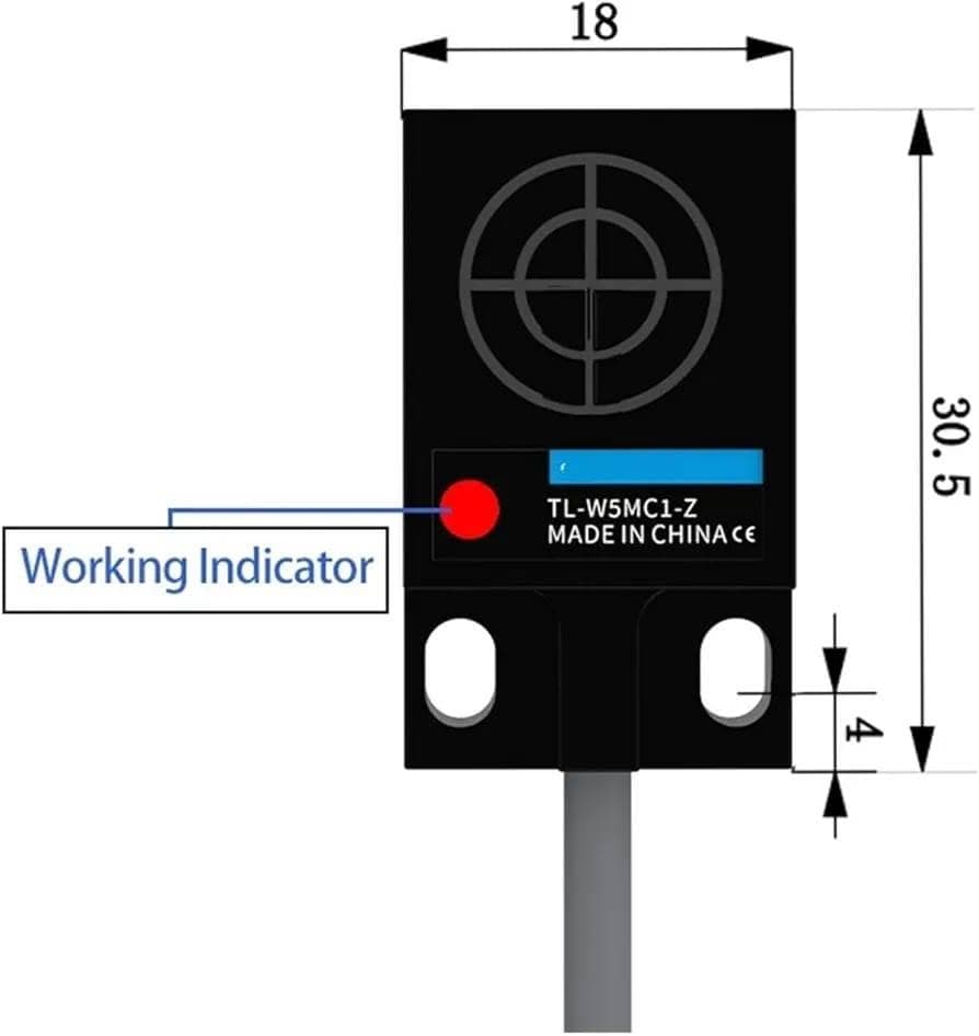 TL-W5MB2 Inductive Proximity Sensor – 5mm Detection, PNP NC, Industrial Automation Switch (10–30V DC)