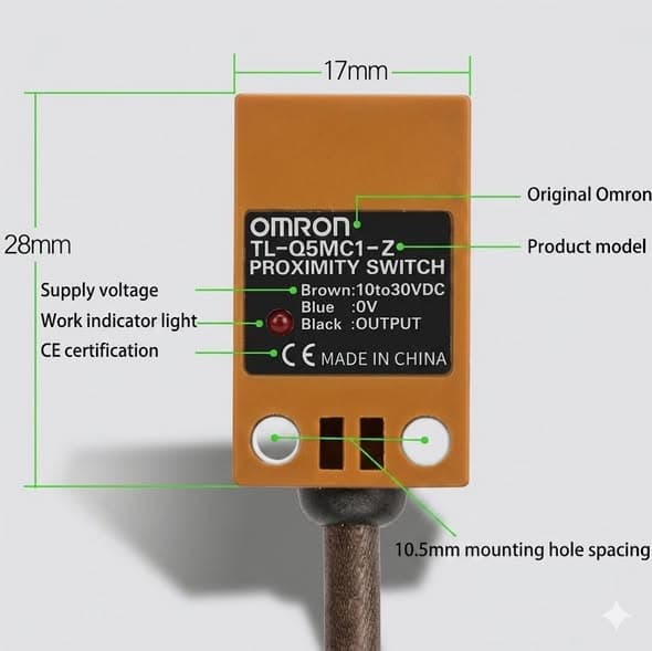 Omron TL-Q5MC1-Z Inductive Proximity Sensor – Industrial Grade Metal Detection Switch (10–30V DC)