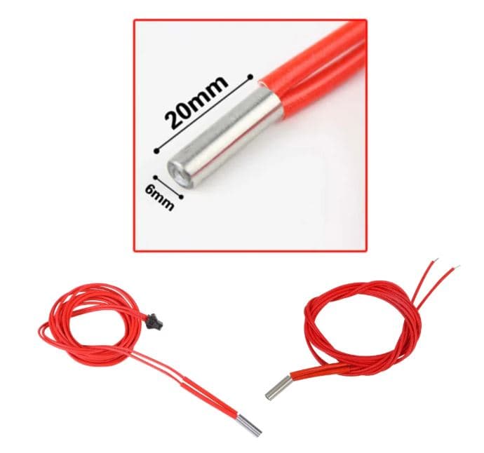 3D Printer Heating Tube 24V 40W 6*20mm