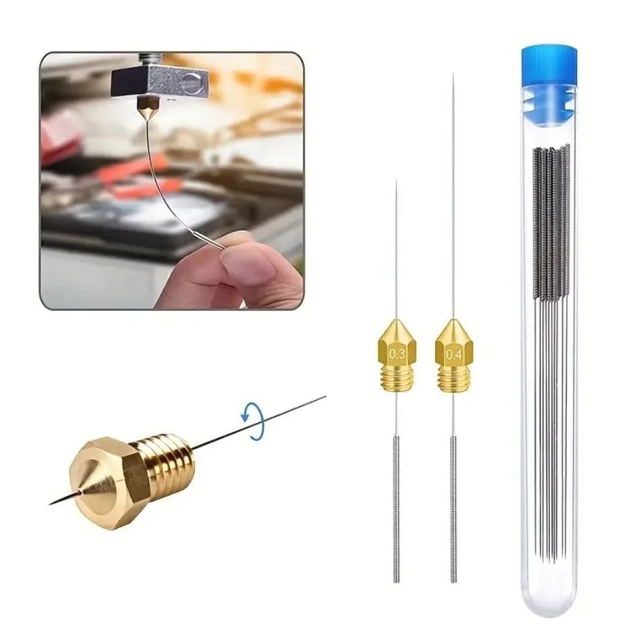 Nozzle Cleaner Needle Kit 0.4mm / 0.35mm / 0.3mm / 0.25mm / 0.2mm