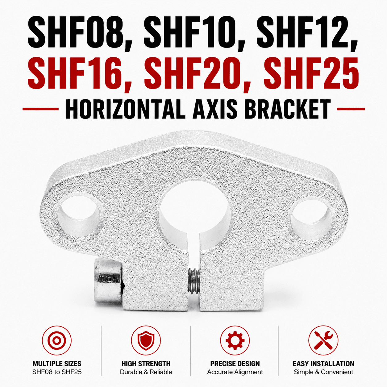 SHF08, SHF10, SHF12, SHF16, SHF20, SHF25, Horizontal axis bracket