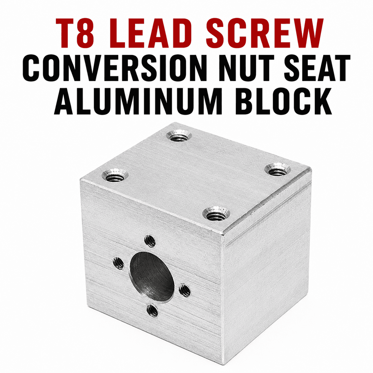 T8 Lead Screw Conversion Nut Seat Aluminum Block