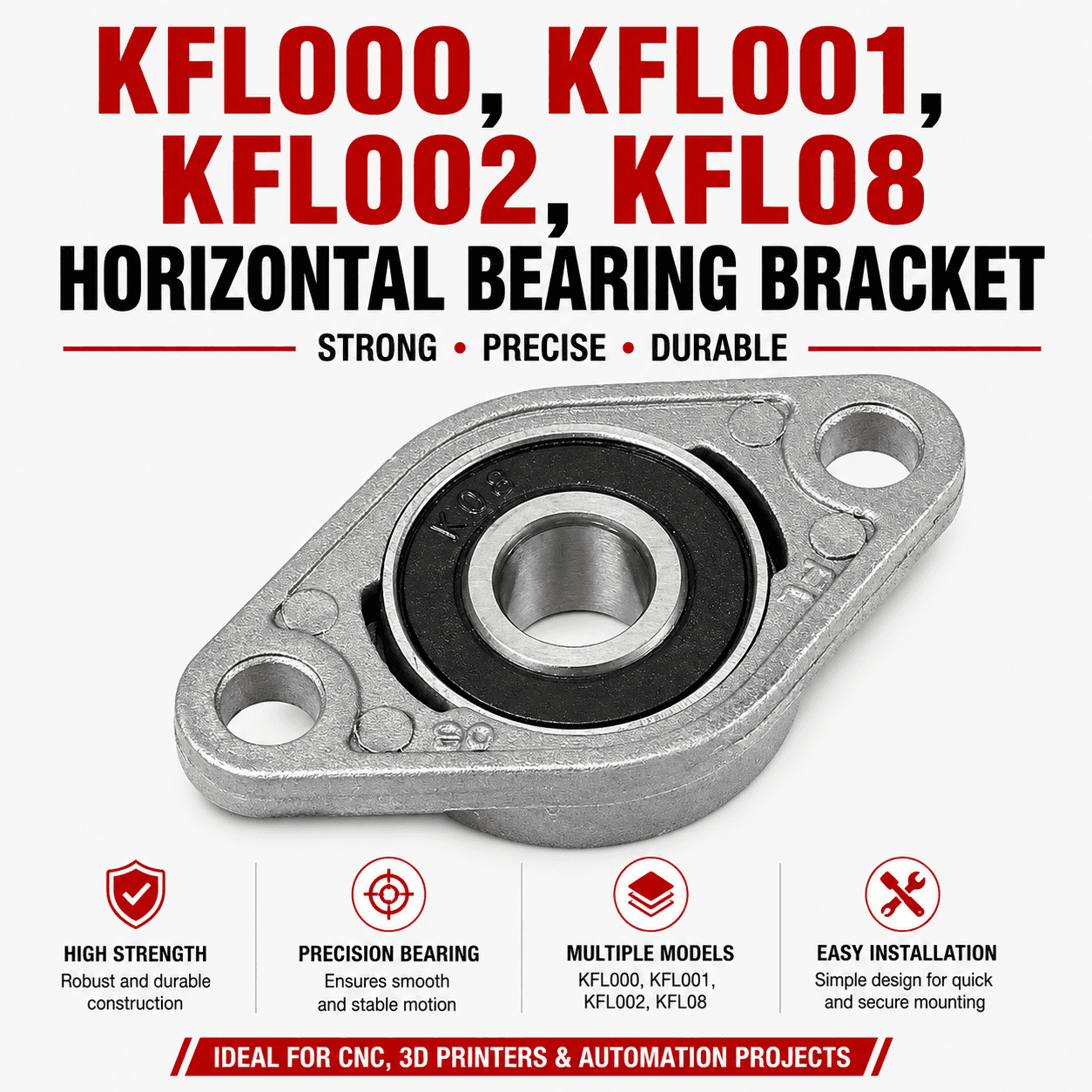 KFL000 , KFL001 .KFL002 , KFL08 Horizontal bearing Bracket