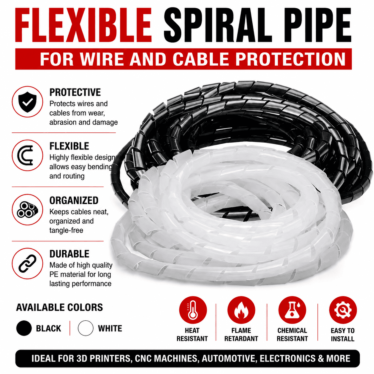Flexible Spiral Pipe for Wire and Cable Protection