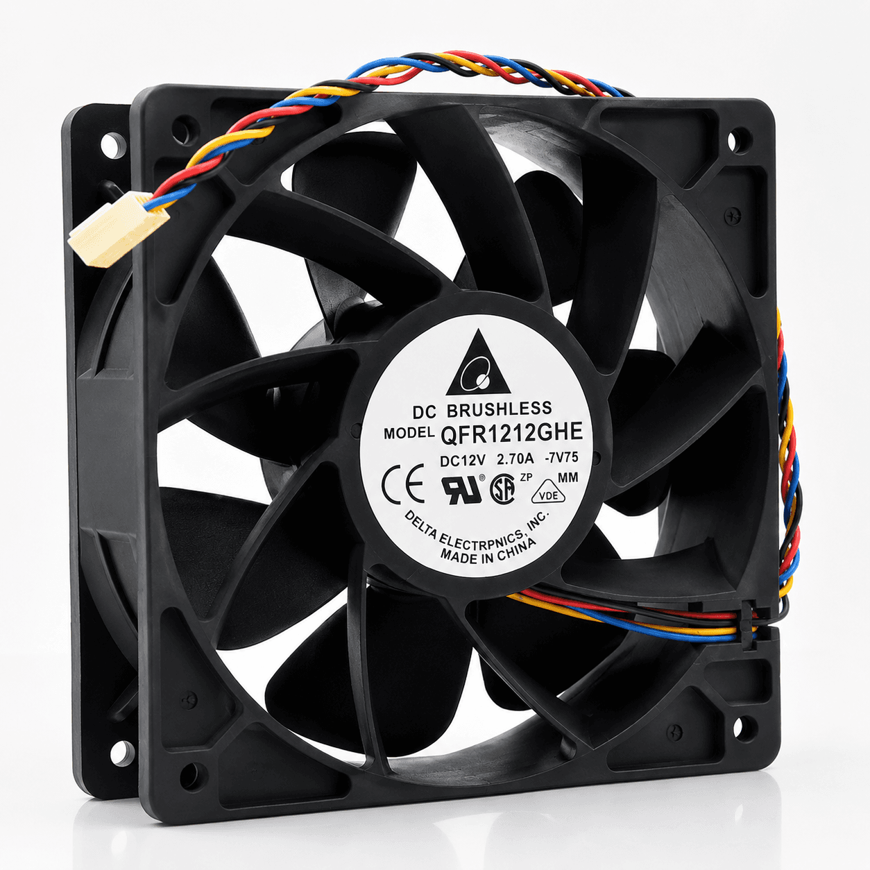12V DC 2.70A 120x120x38mm HIGH SPEED 6000RPM HIGH PRECISION DOUBLE BALL BEARING OEM COOLING FAN