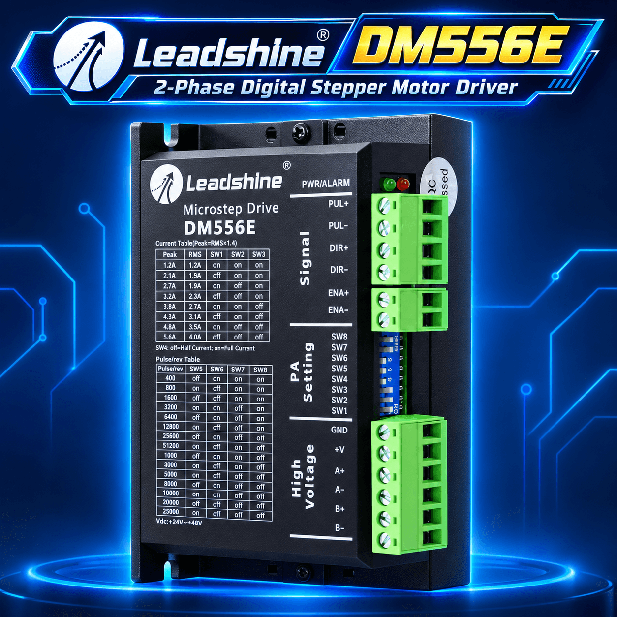 Leadshine DM556E 2-Phase Digital Stepper Motor Driver 50V,5.6A