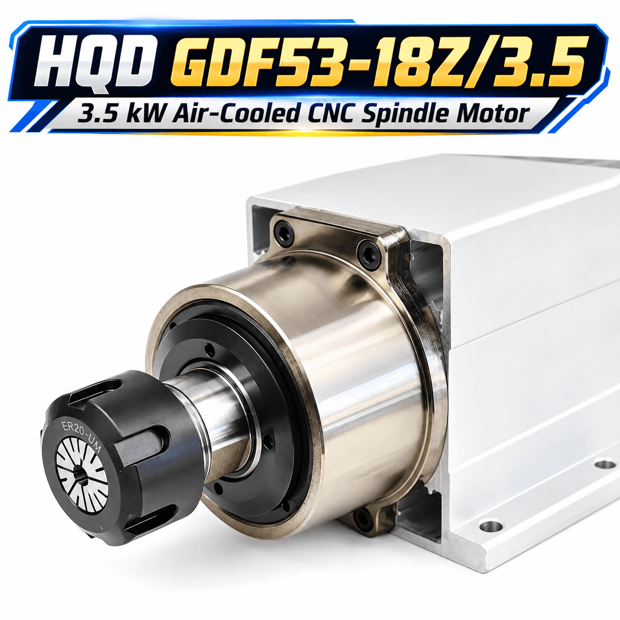 HQD 3.5kW ER25 Air-Cooled CNC Spindle Motor