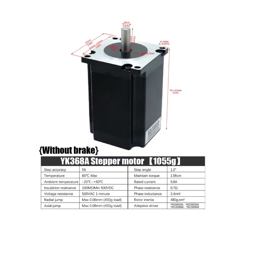 Nema23 3-Phase Stepper Motor 1.5N.m