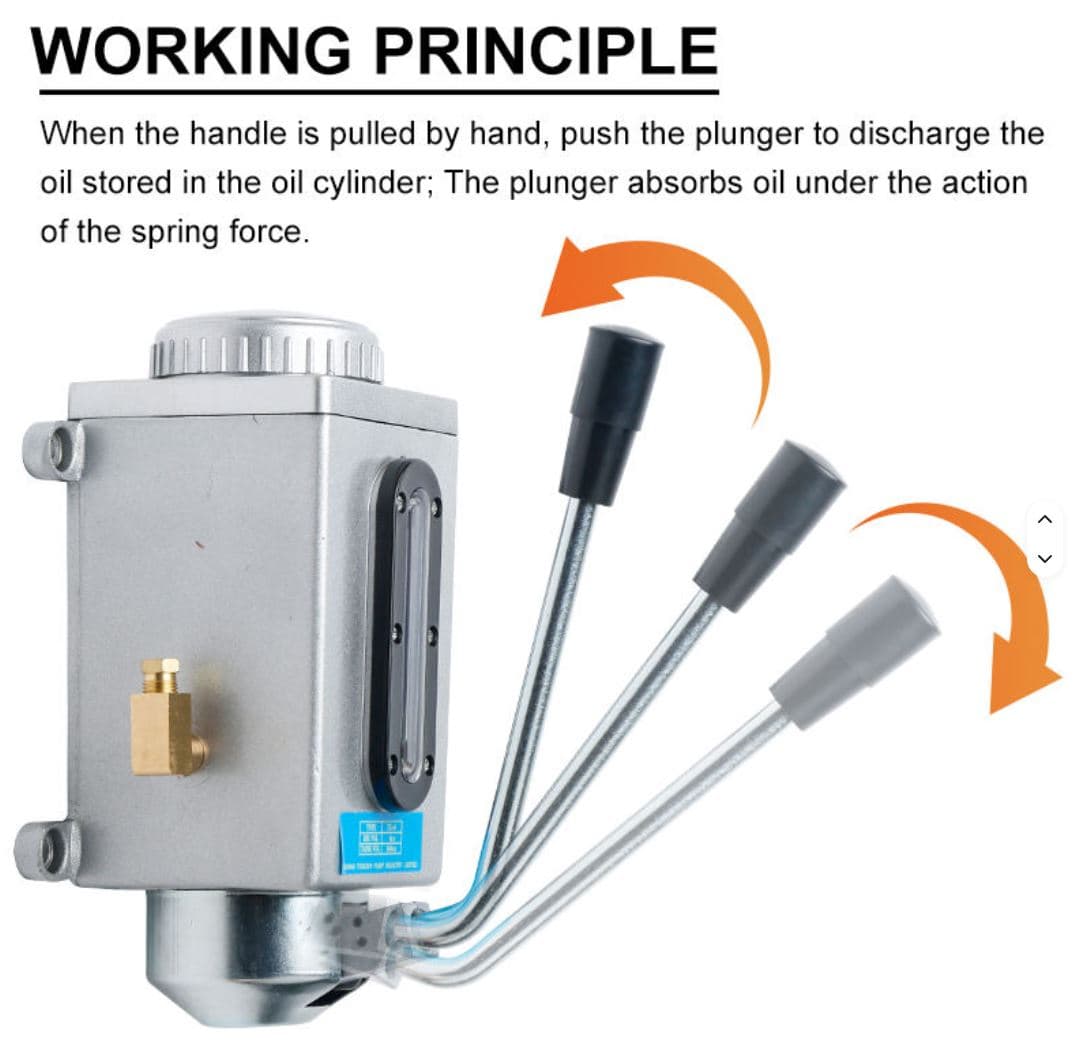 Handheld Lubricator with 6mm & 8mm Outlet Low Pressure Piston Oil Pump for CNC Machines and Engraving Machines