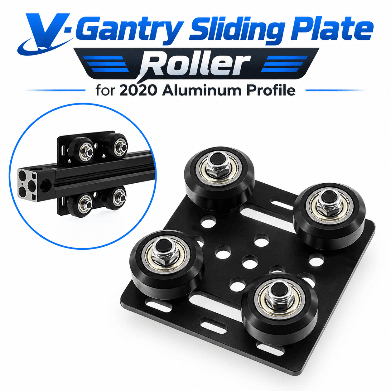 V Gantry Plat Special Slide Plate Roulette for 2020 Aluminum Profile