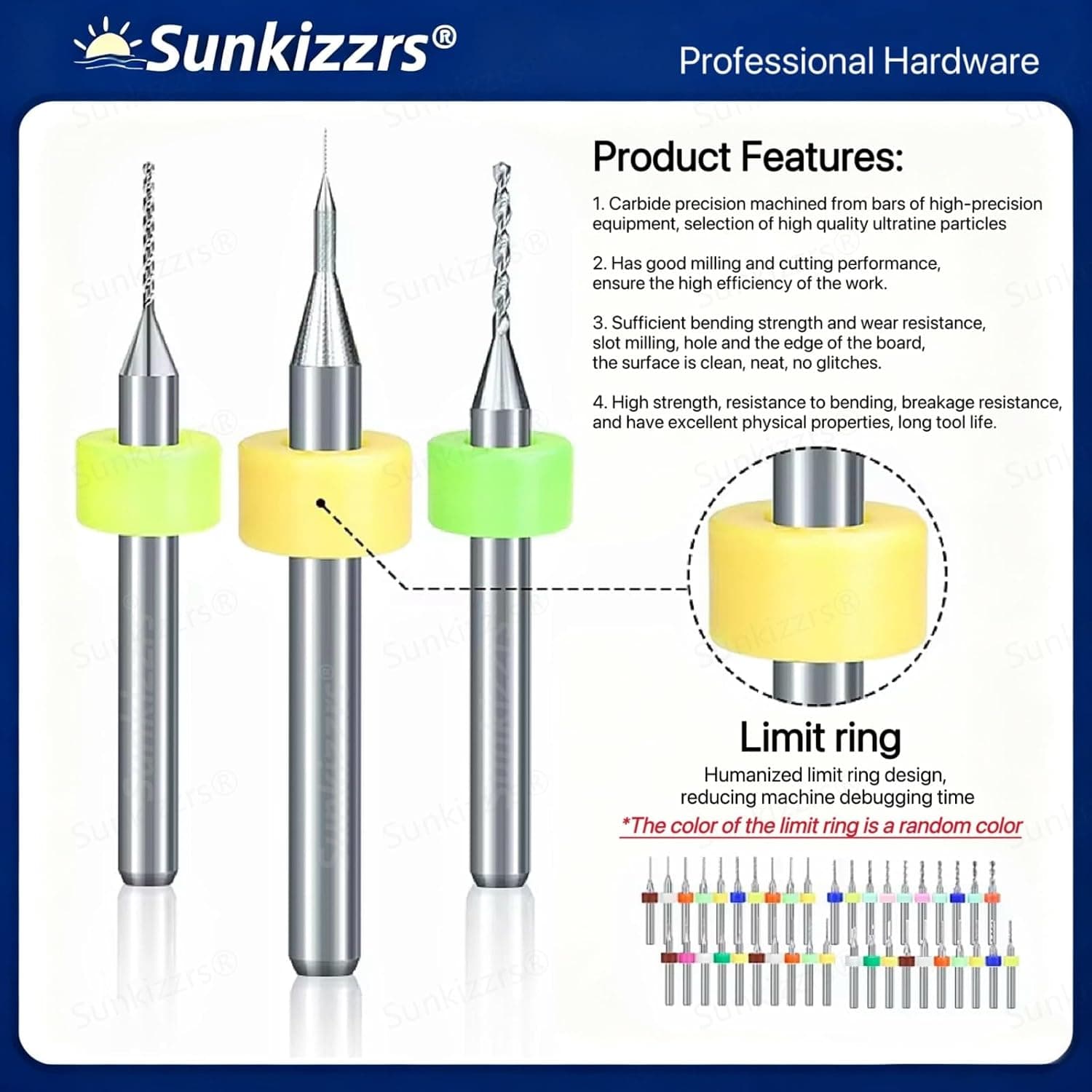 0.3mm to 3.0mm Tungsten Drill Bit Set