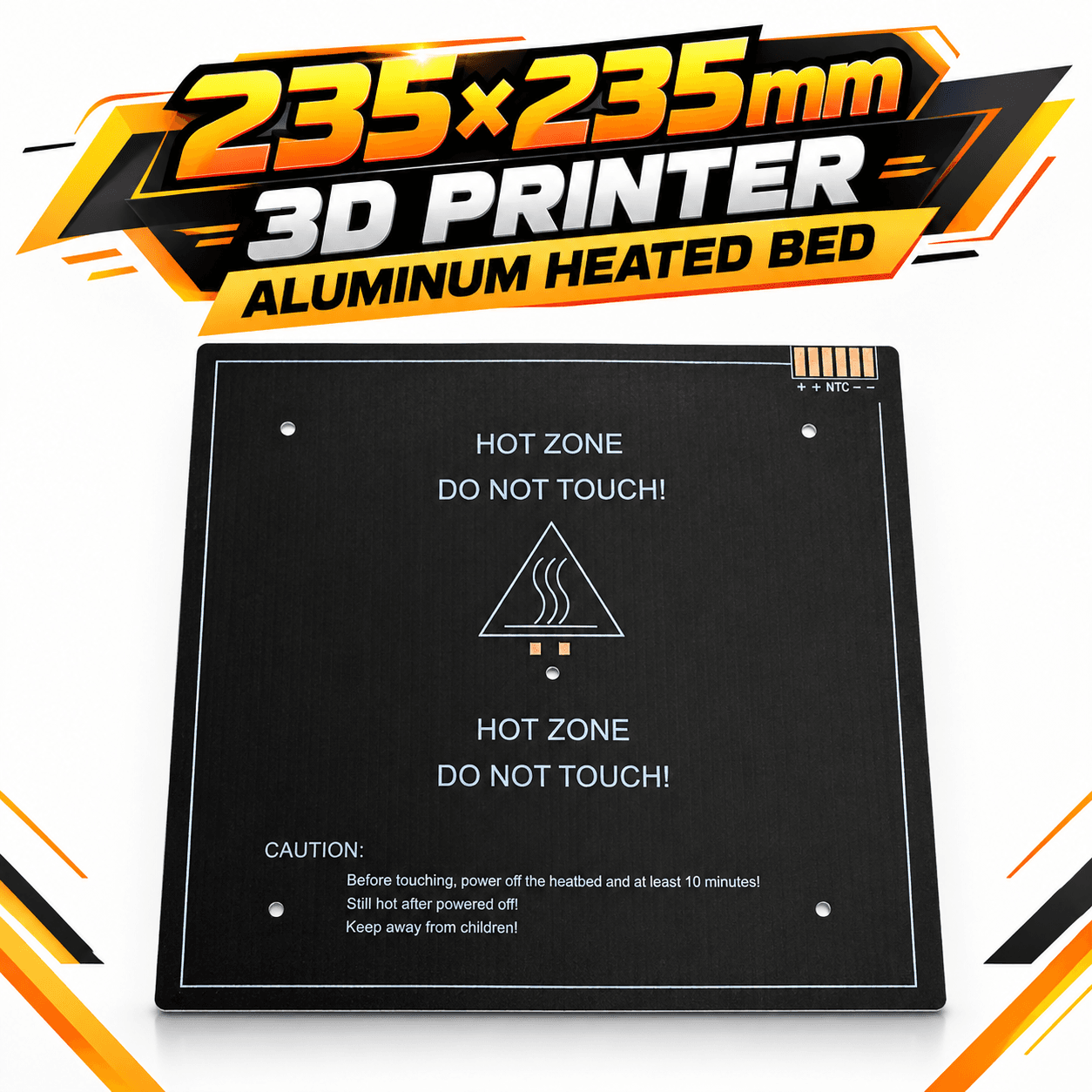 235*235mm 3D Printer Aluminum Heated Bed Hotbed 24V 220W
