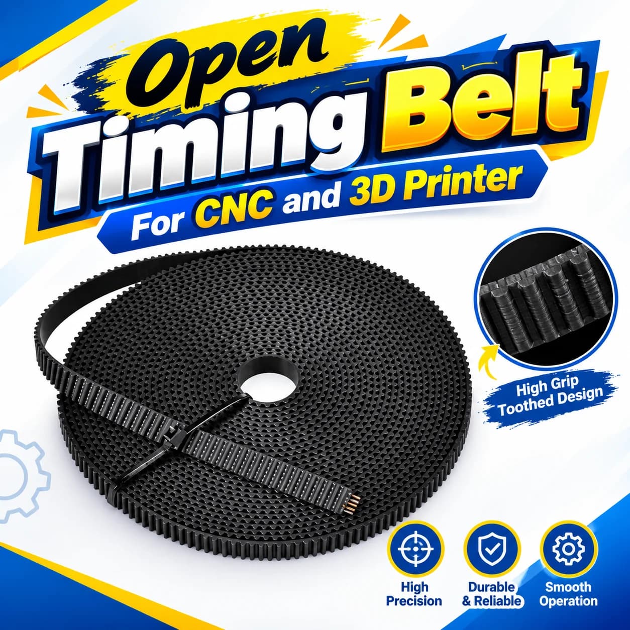 1Meter 10mm Width GT2 Open Timing Belt For CNC and 3D Printer