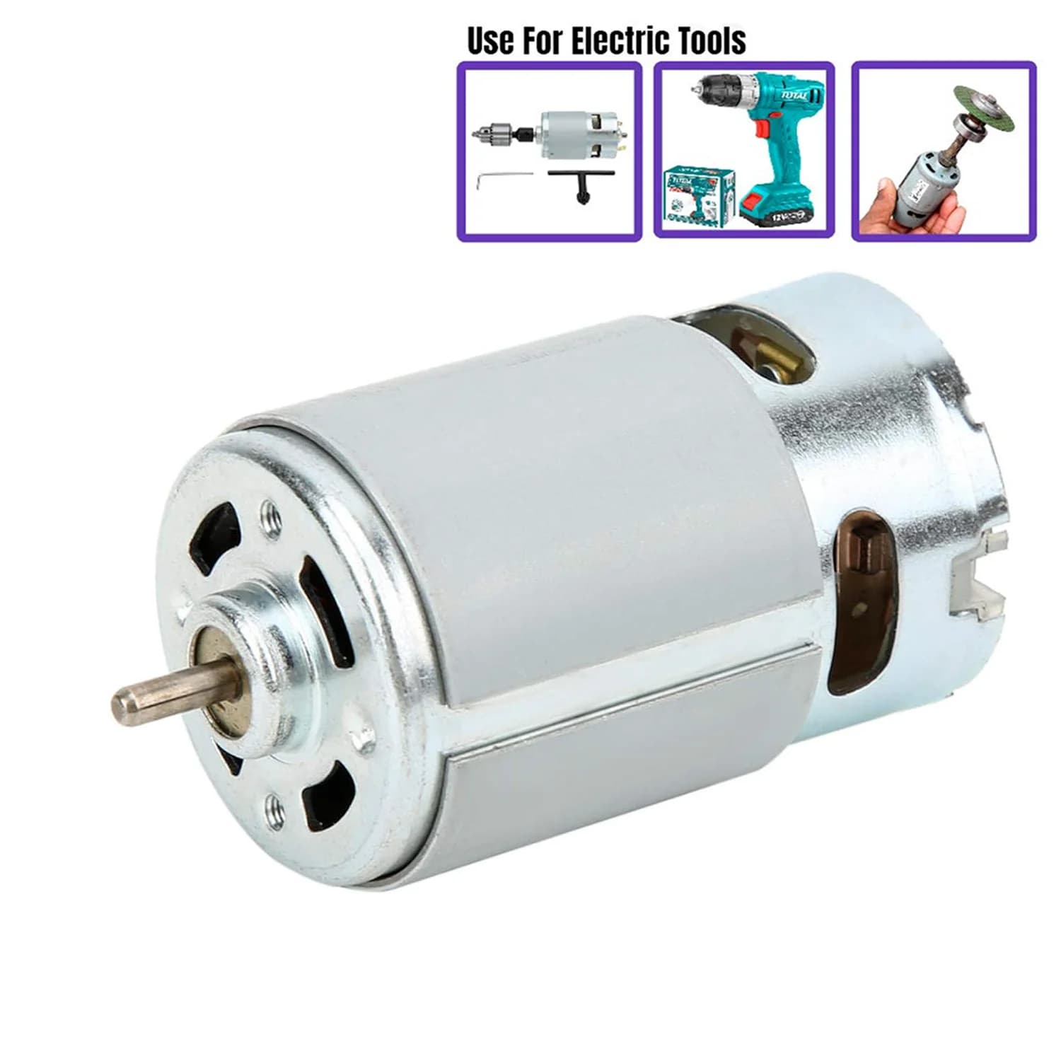 775 12V High Torque DC Motor – 6000 RPM Low Noise Motor with Dual Ball Bearings for DIY Drill, Cutter, Fan & Robotics Projects